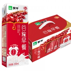 蒙牛谷粒多早餐奶250ml*12 红豆