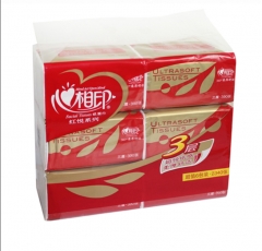 心心相印红悦系列纸面巾130抽*6  285464