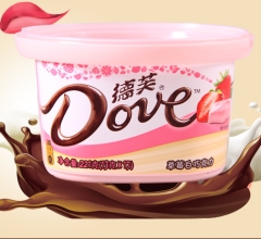 德芙草莓白巧克力-碗装 221g 3608559